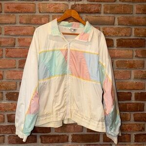 Vintage London Fog Colorblock Windbreaker Jacket – Size XL